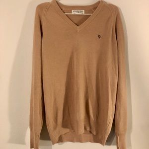 Camel Dior v-neck sweater